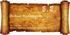 Bukna Rozamunda névjegykártya